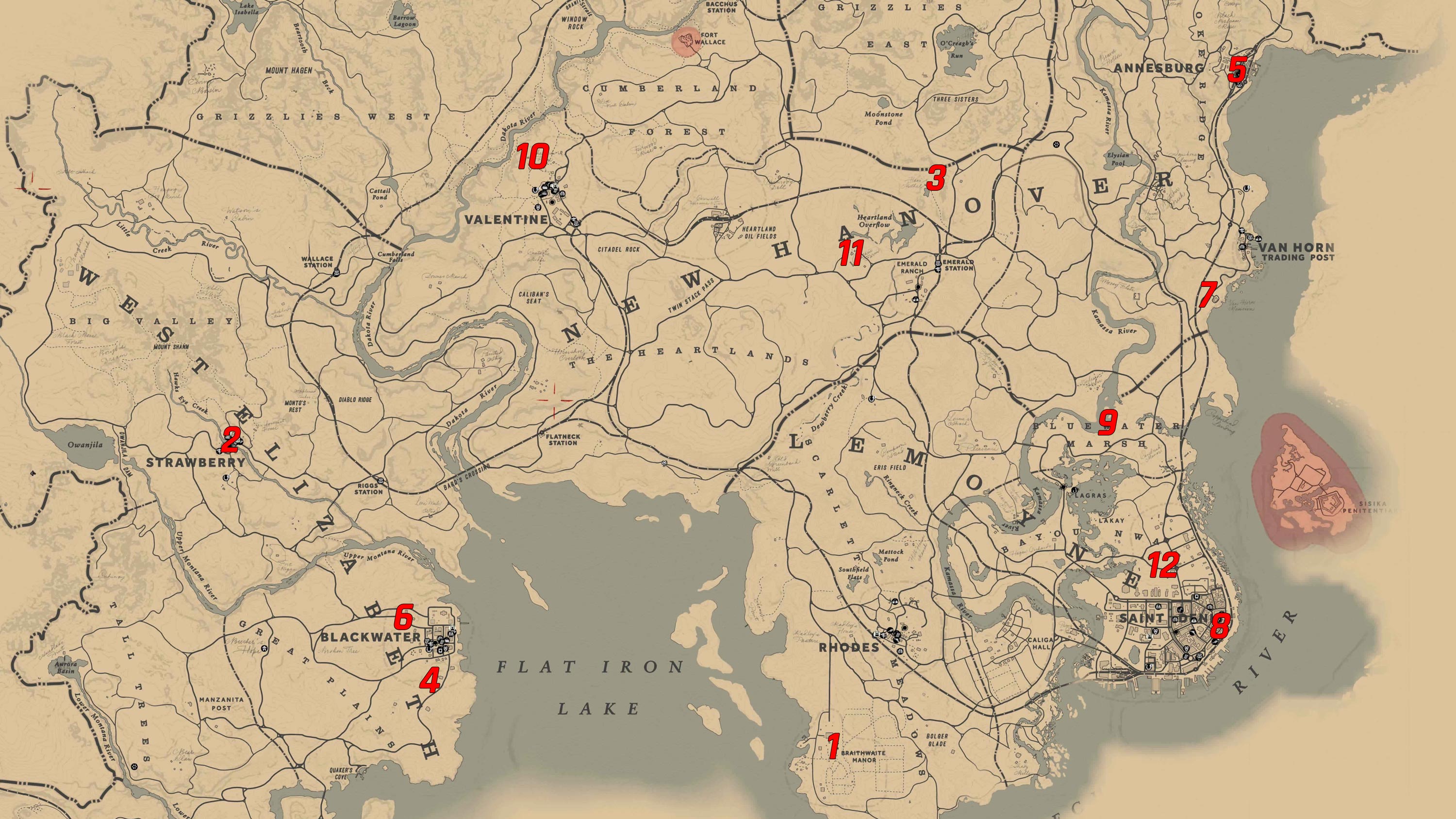 Red Dead Redemption 2: Localização de todas as Cartas de Cigarro