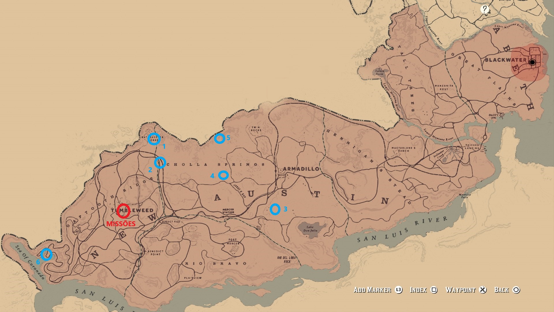 Red Dead Redemption 2: Guia de exploração de New Austin