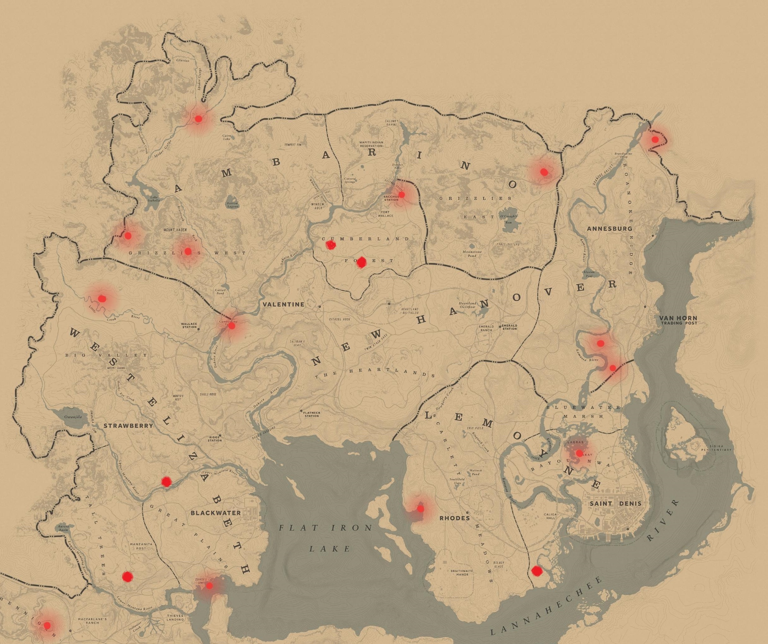 Red Dead Redemption 2: Guia dos 10 Desafios de Equitação - Mapa Do Red Dead Redemption 2